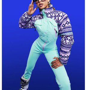 SKI SUIT ONESIE - Cute Retro Color Blocking